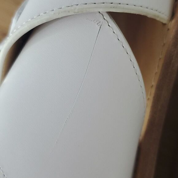 Franco Boschi White Italian Leather Slides Sandals Women's Size 39 - Picture 9 of 11